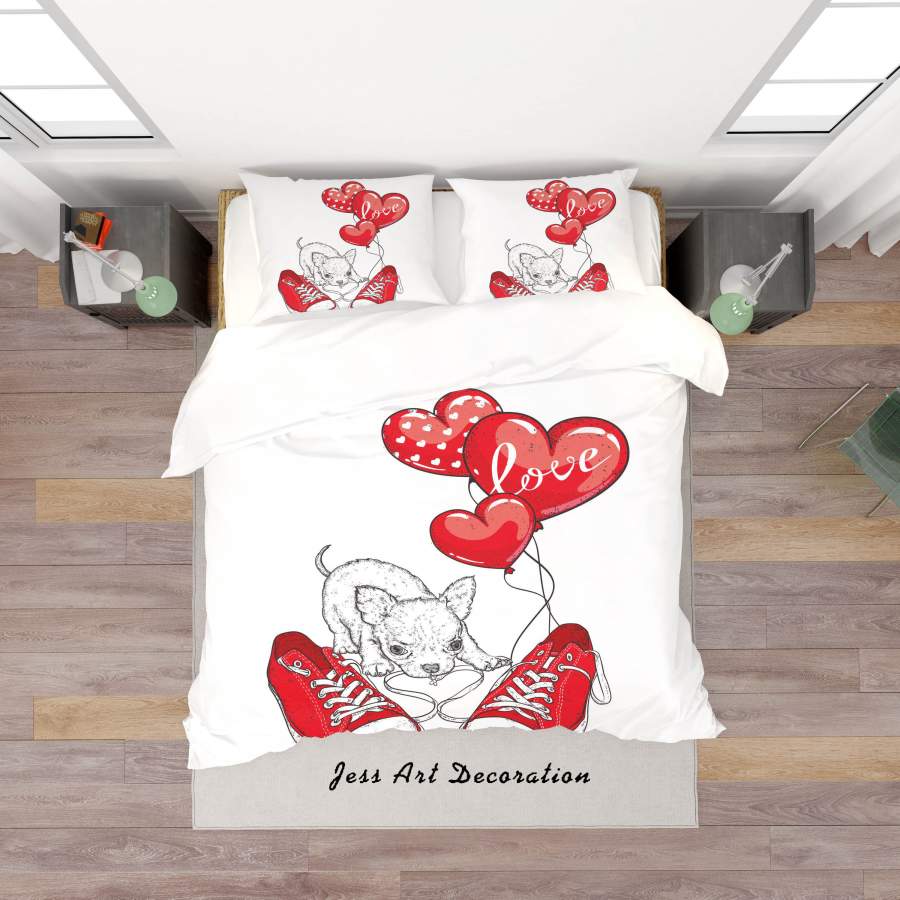 3D Dog Balloon Shoes Quilt Cover Set Bedding Set Duvet Cover Pillowcases SF163