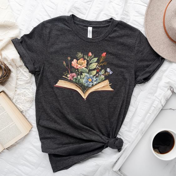 Watercolor Flowers Book Unisex Tshirt