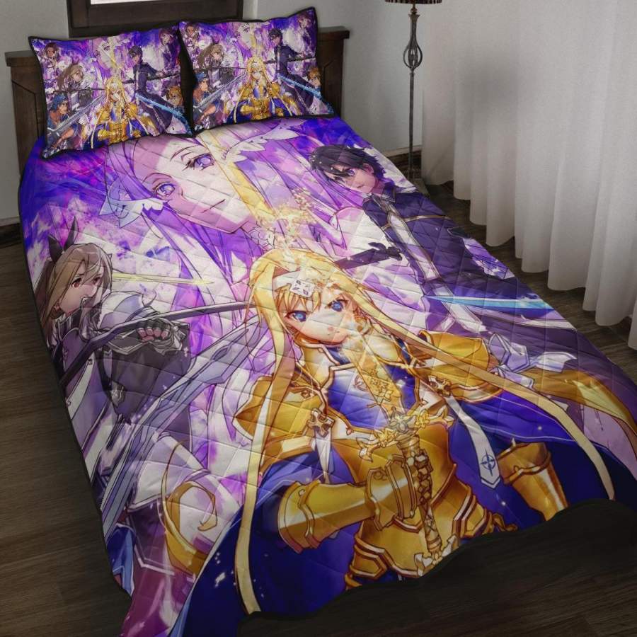 Sword Art Online Anime Quilt Bed Set – Pillow Case – amazing decor gift ideas 8