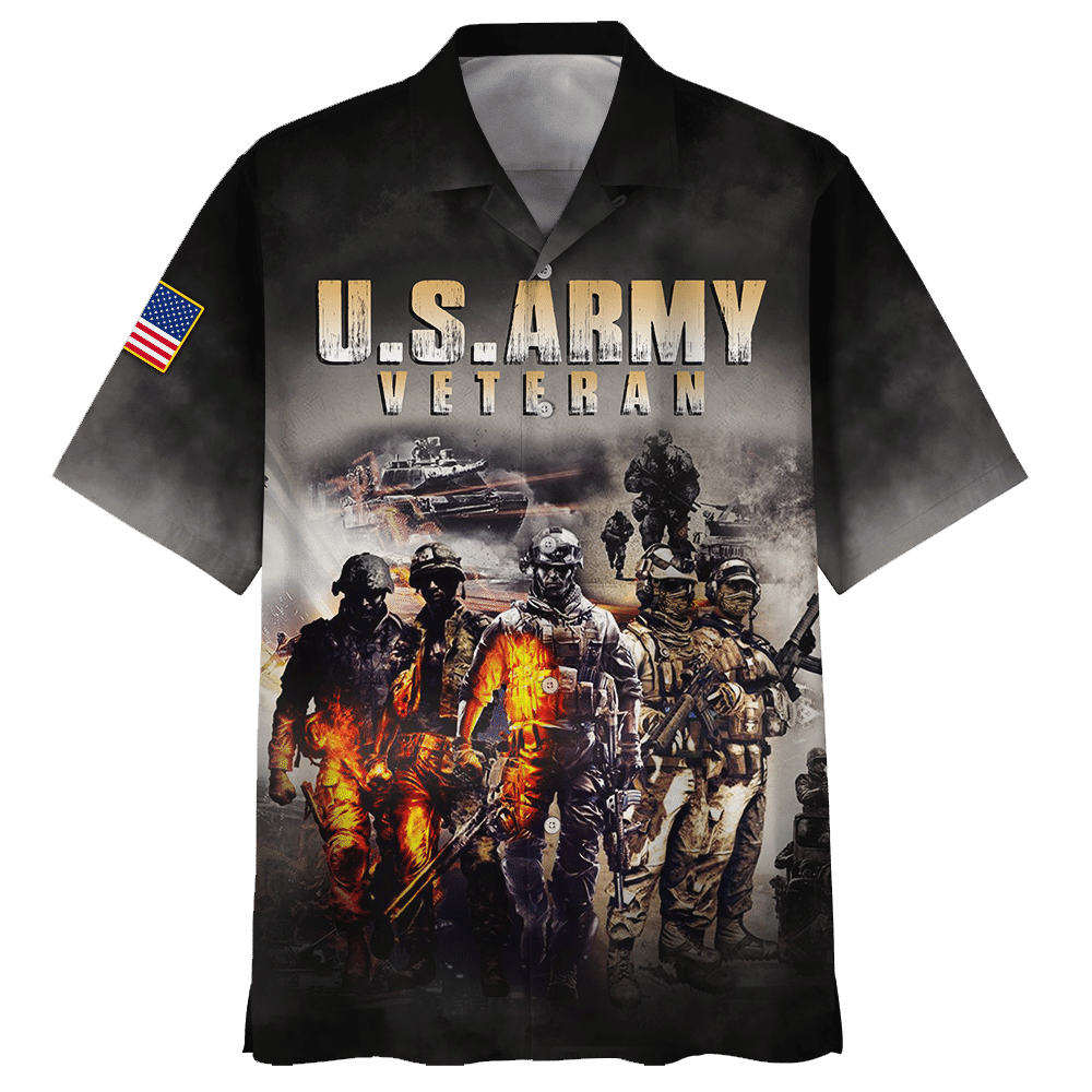 U.S.Army Veteran, Soldiers In War Hawaiian Shirt