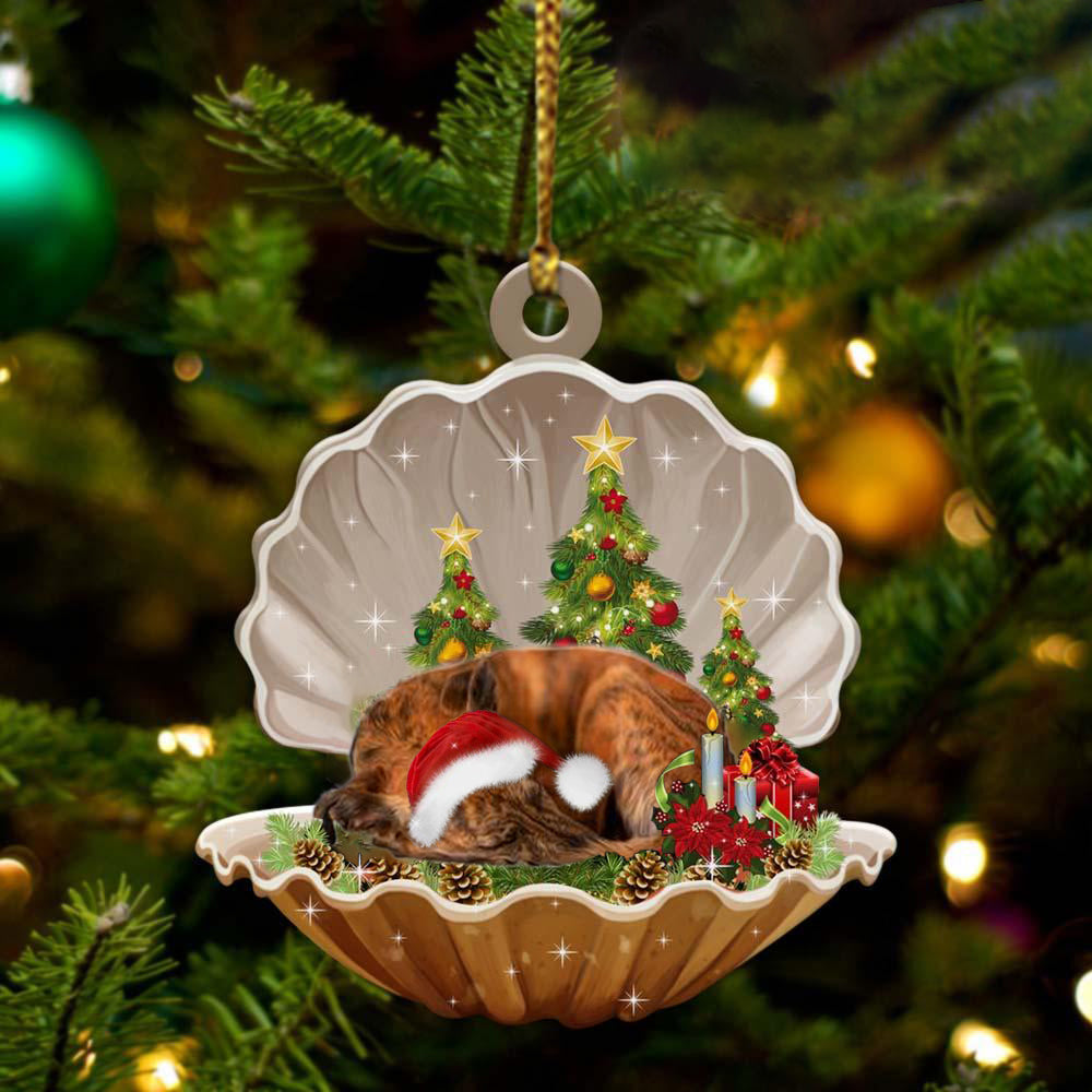 Whippet Sleeping Pearl In Christmas Two Sided Ornament