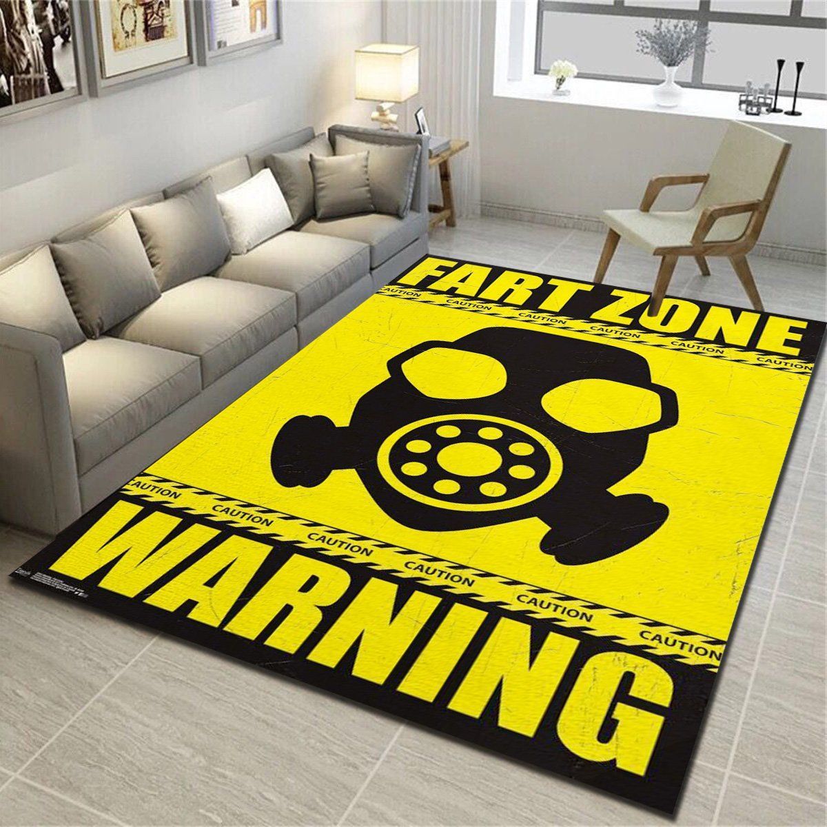 Warning Fart Zone Rugs, Living Room Bedroom Carpet