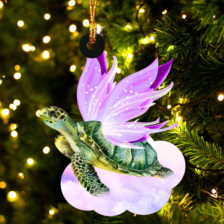 Turtle And Wings Ornament – Gift For Ocean Lover