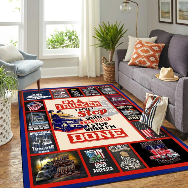 Trucker Mk Carpet Area Rug – Home Decor – Bedroom Living Room Décor