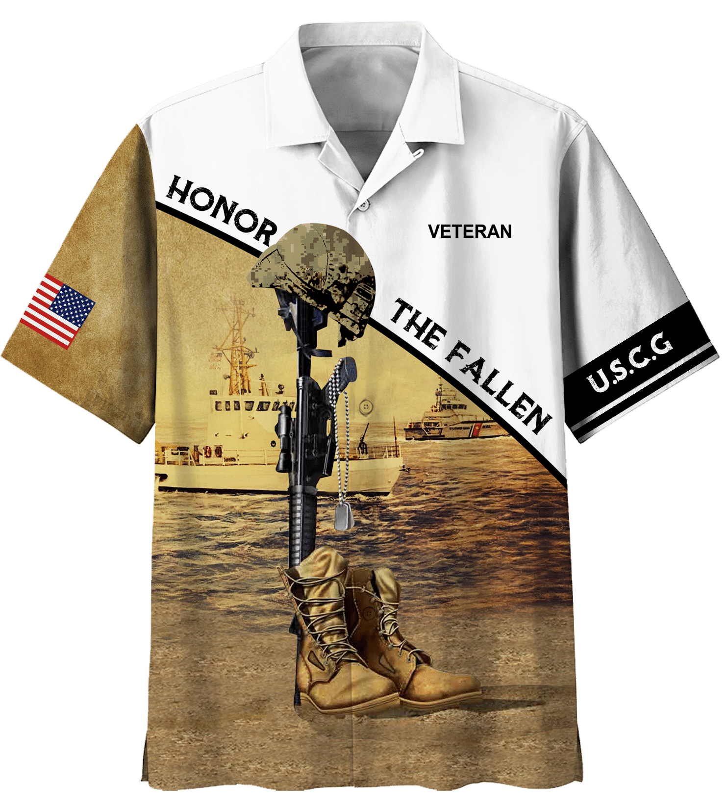 Uscg Honor The Fallen Hawaiian Shirt