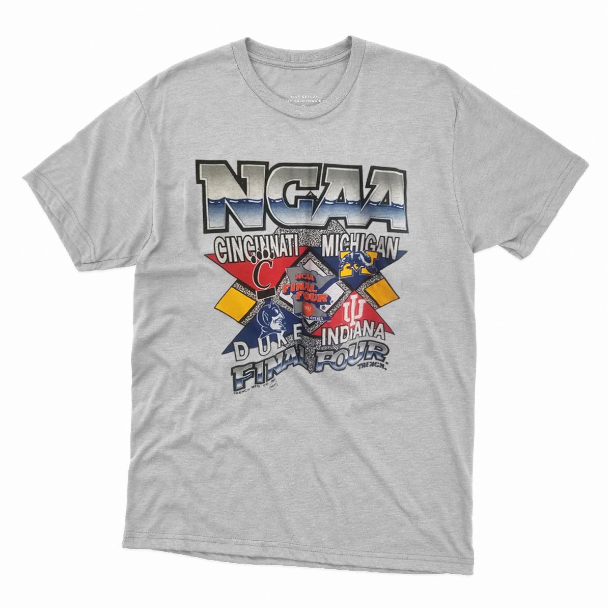 Vintage 90’s 1992 NCAA Final Four Tshirt, 1992 Final Four NCAA Vintage Sport Grey and Ash T-shirt, NCAA 1992 T-shirt for Men and Women