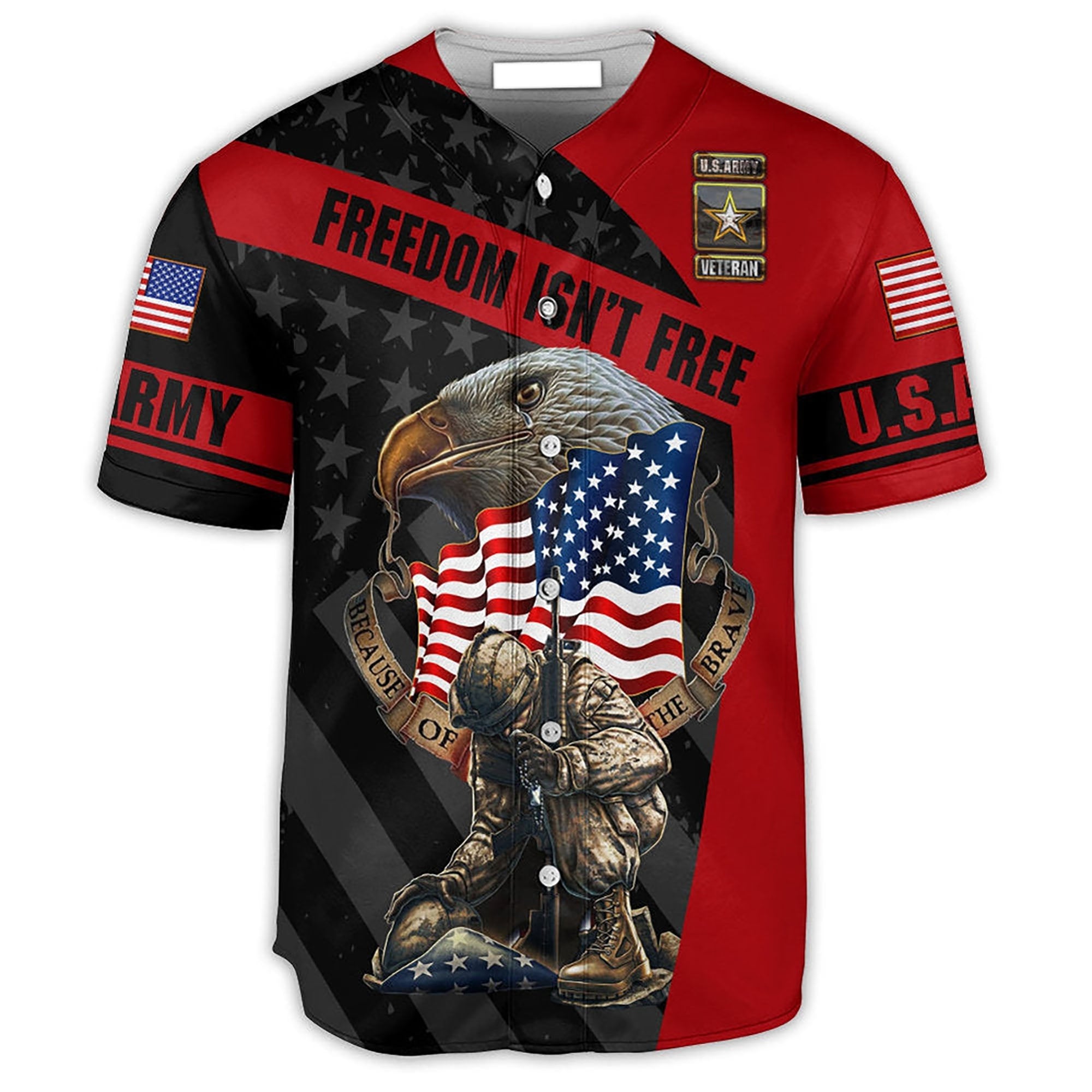 Veteran Freedom Isn’T Free Never Forget Memory With Eagle Baseball Jersey