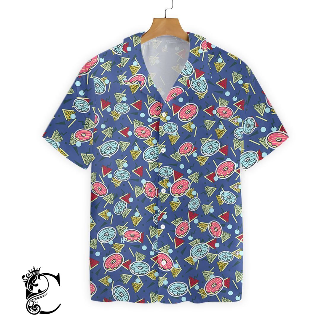 Abstract Geometric Donut Seamless Pattern Ez02 2307 Hawaiian Shirt