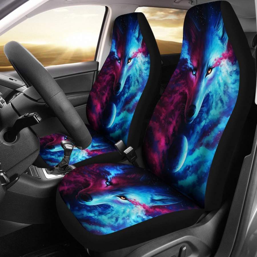 Wolf Digital Art Animal Car Seat Covers 3