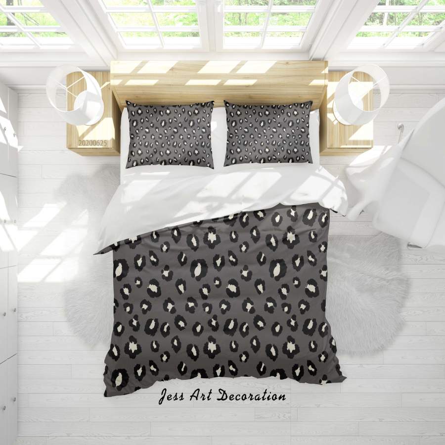 3D Leopard Print Quilt Cover Set Bedding Set Duvet Cover Pillowcases SF82