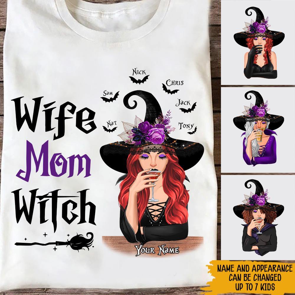 Witch Custom T Shirt Wife Mom Witch Personalized Gift