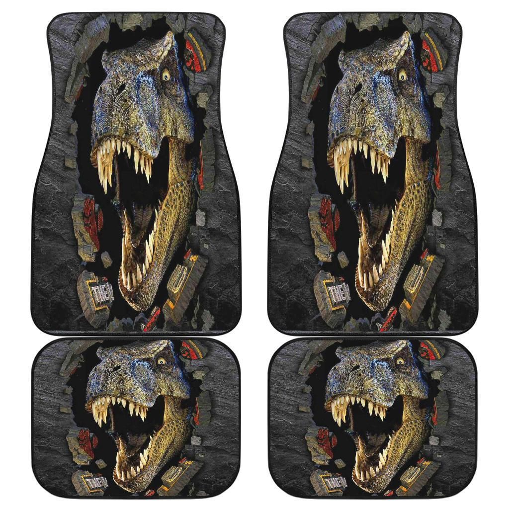 T Red 3D Scary Car Floor Mats