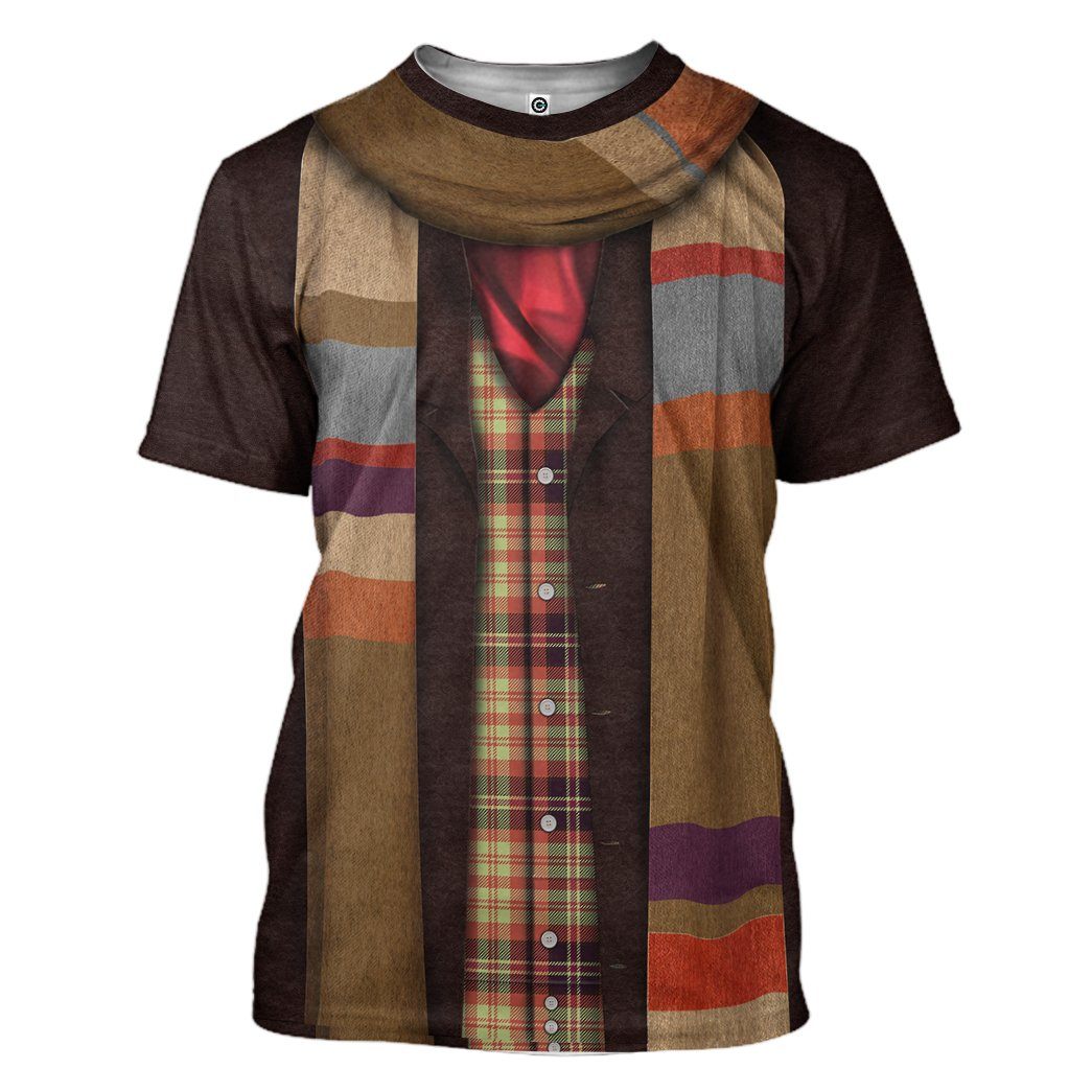 4Th Doctor Who Movies Costume Cosplay – Tshirt 3D