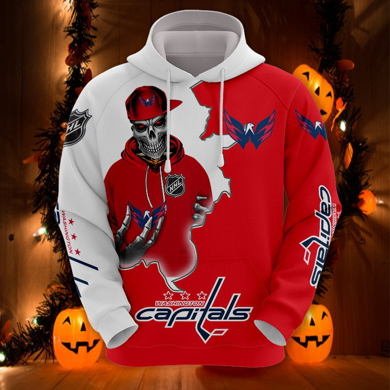 Washington Capitals Skull Hoodies