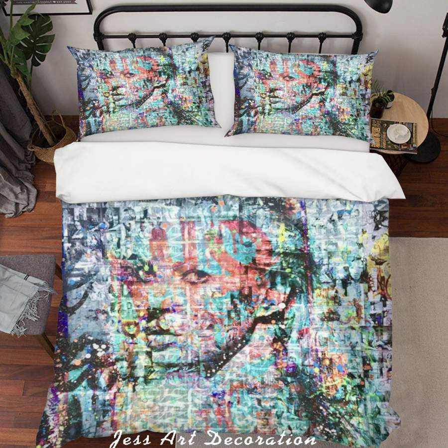 3D Cedric Bouteiller Kate Moss Quilt Cover Set Bedding Set Duvet Cover Pillowcases  ZY D42