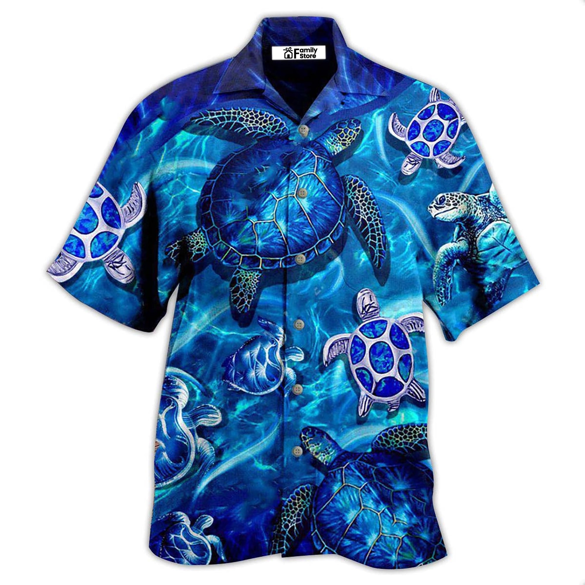 Turtle Go With The Flow In Ocean – Hawaiian Shirt