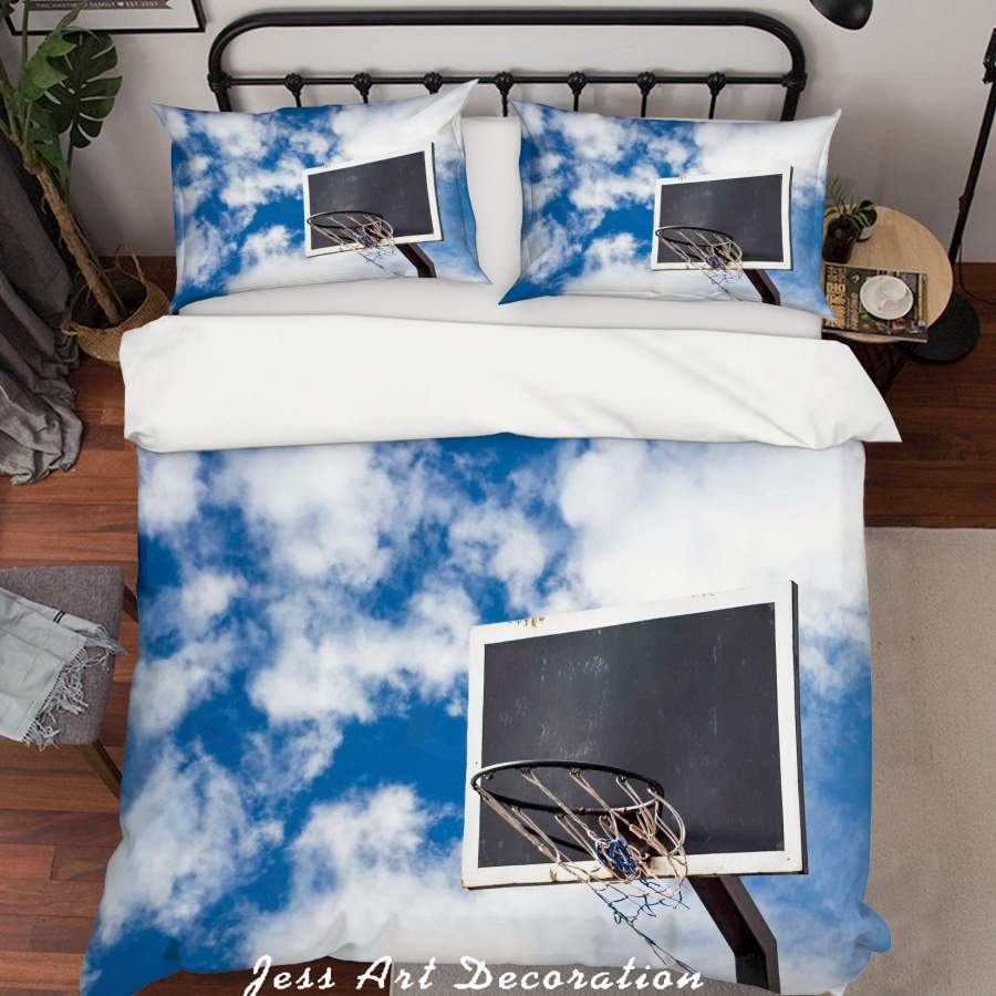 3D Sky Basketball Hoop Quilt Cover Set Bedding Set Pillowcases 48