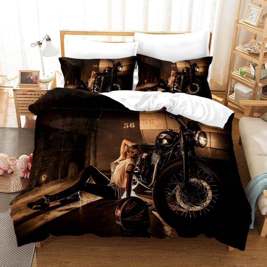 3D Locomotive Beauty Quilt Cover Set Bedding Set Duvet Cover Pillowcases A107 LQH