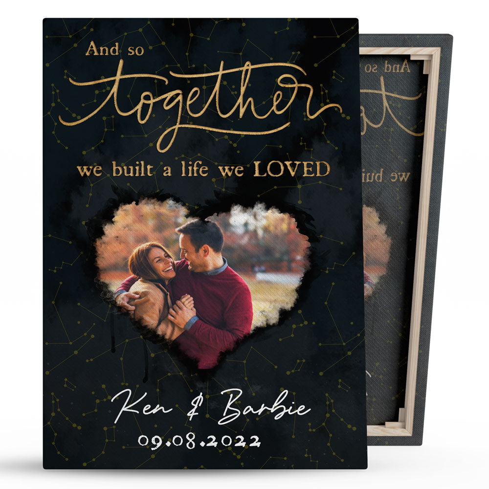 Wife Husband Couple Together Anniversary Personalized Canvas