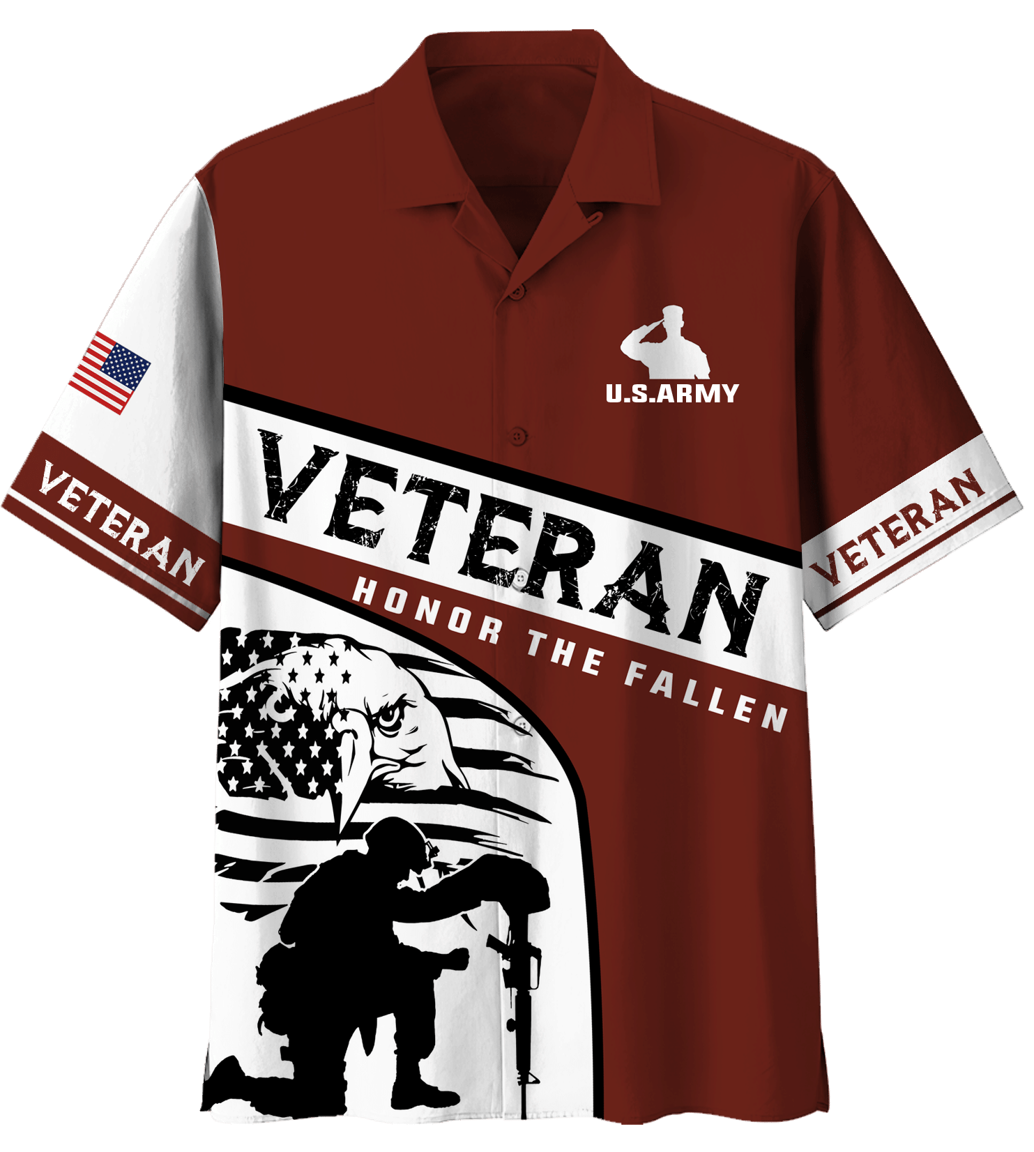 Us Army Veteran Honor The Fallen Hawaiian Shirt