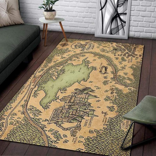 A Map of Hogwarts and Surrounding Area rug – HOME DECOR – BEDROOM LIVING ROOM DECOR