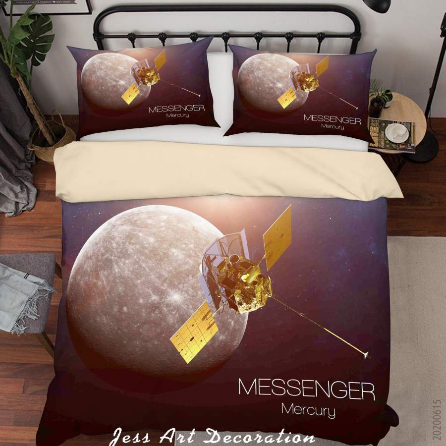 3D Planet Satellite Quilt Cover Set Bedding Set Duvet Cover Pillowcases SF88