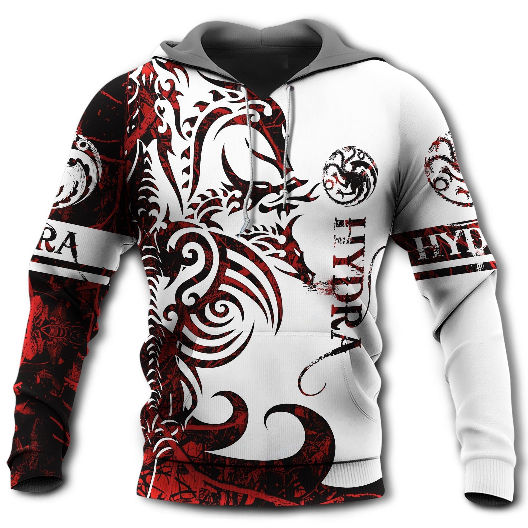 Viking Hydra Legend Red And White – Hoodie