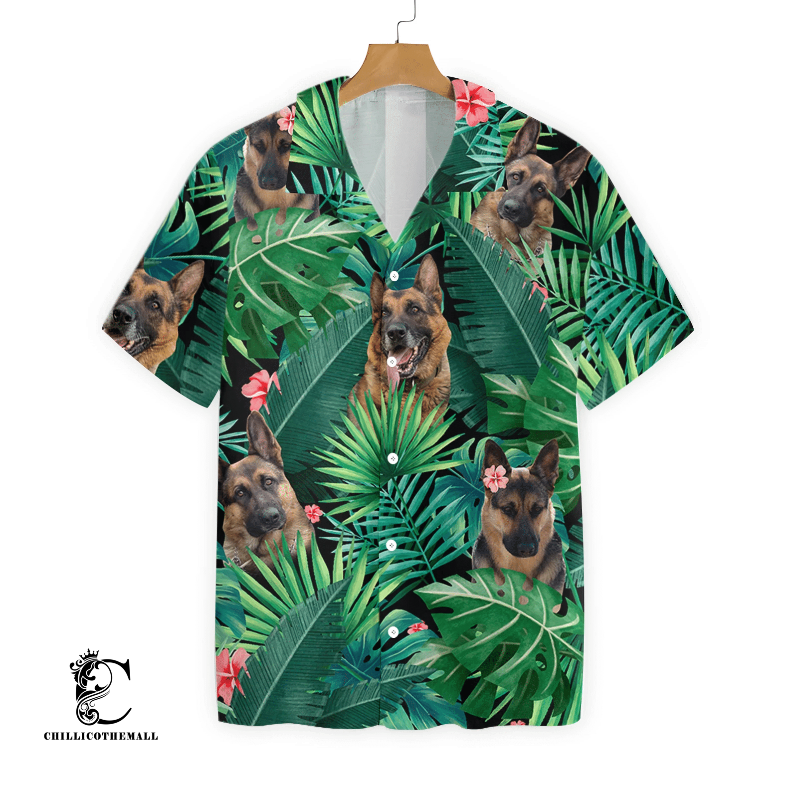 Tropical German Shepherd Ez03 0407 Hawaiian Shirt