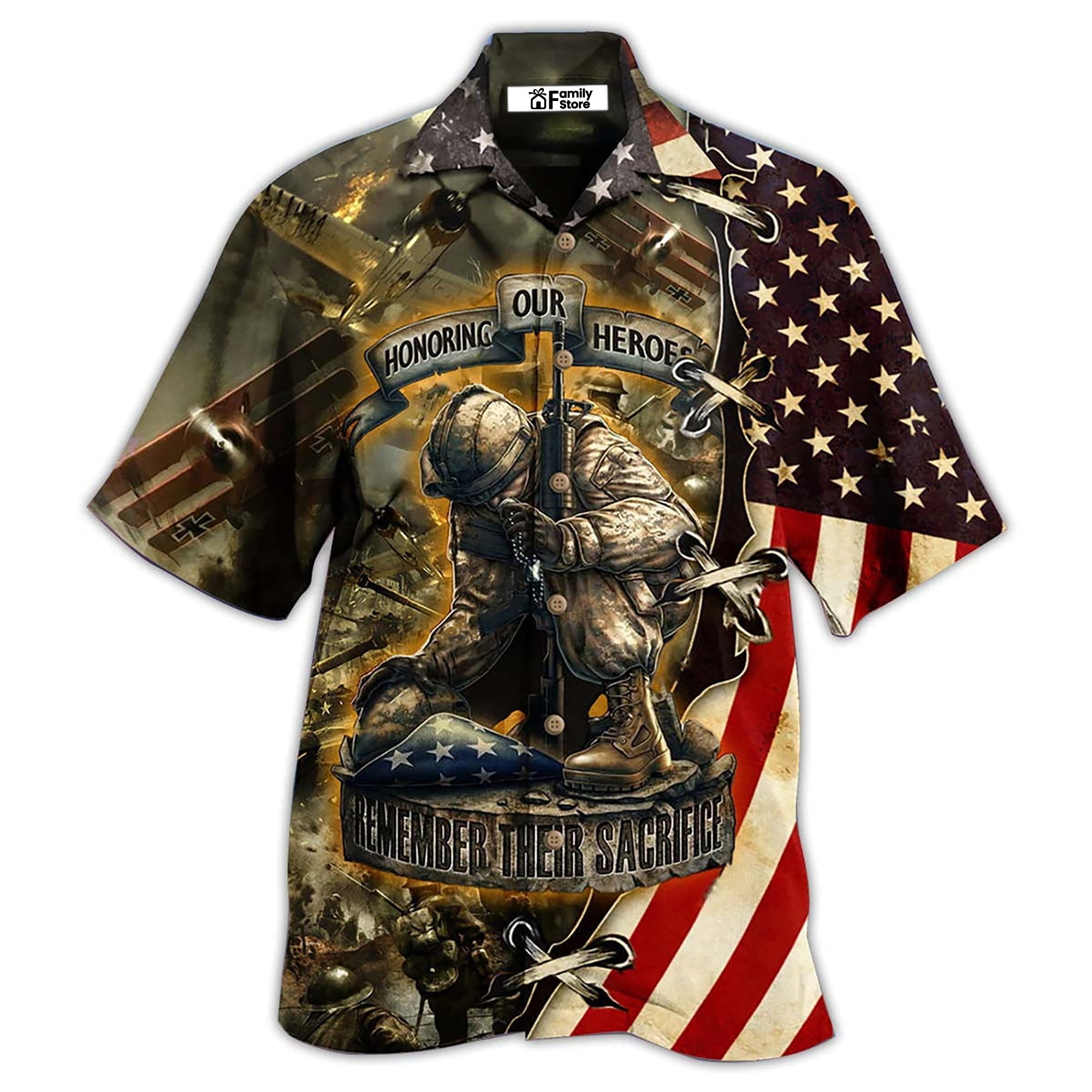 Veteran Honoring Our Heros With Dark Style – Hawaiian Shirt