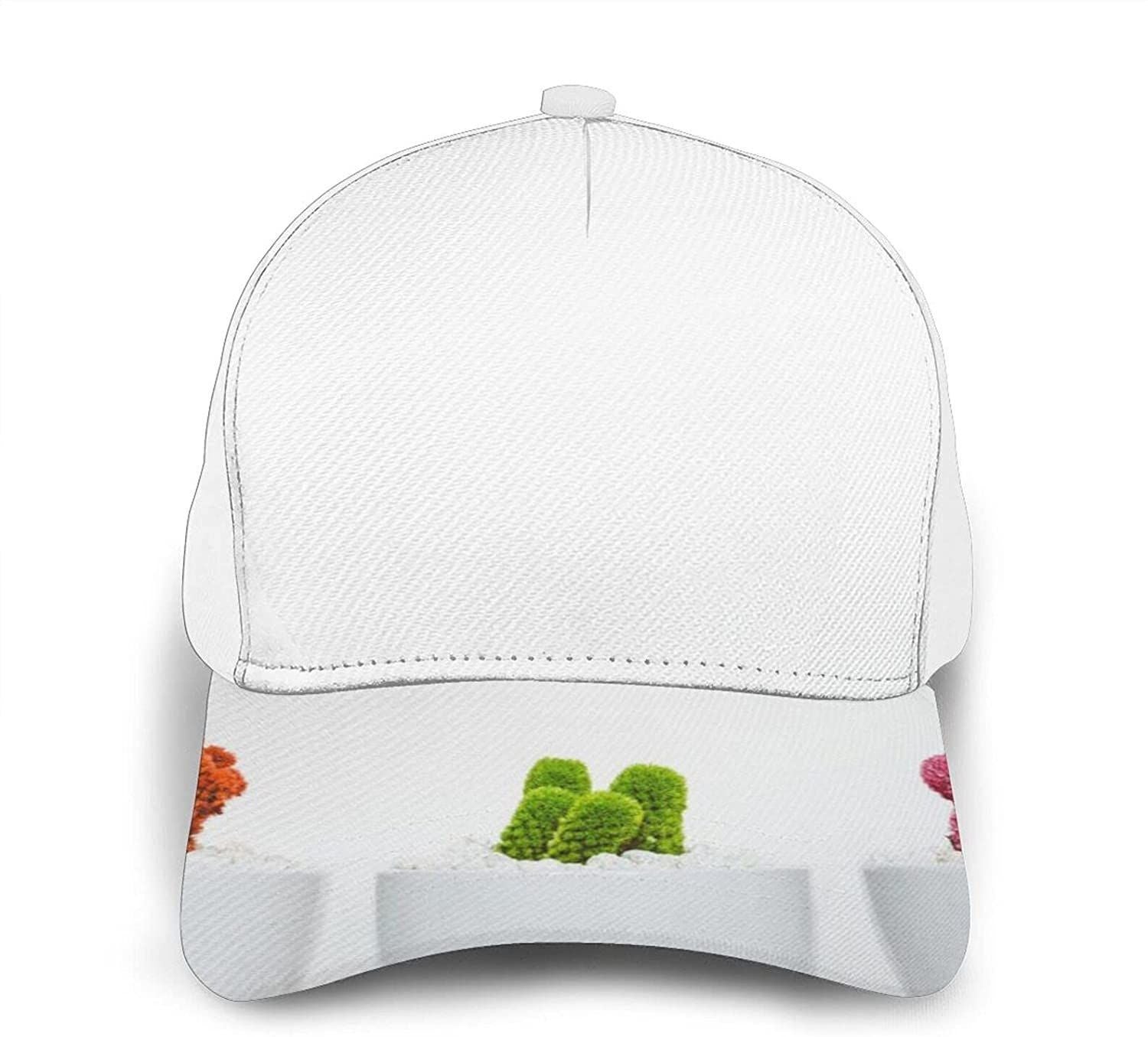 Tropical Plant Print Classic Baseball 3D Cap Adjustable Twill Sports Dad Hats For Unisex