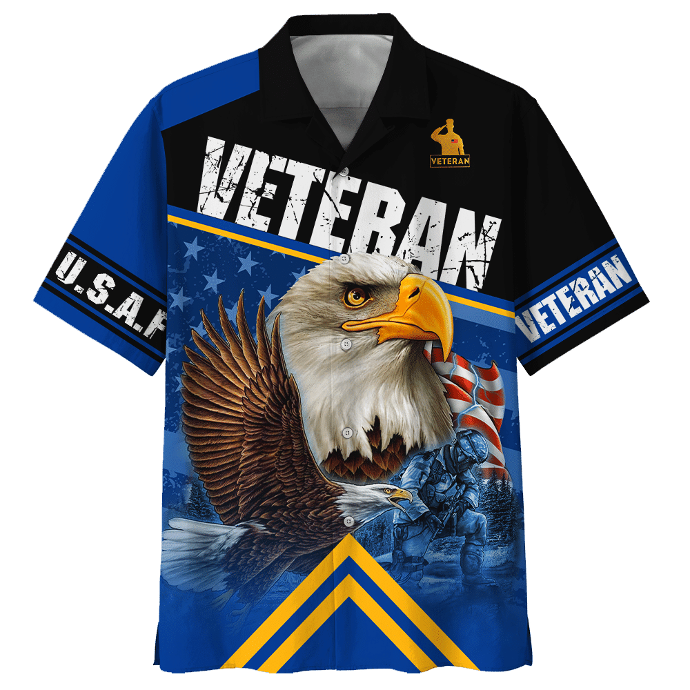 Air Force Soldier And Eagle Hawaiian Shirt