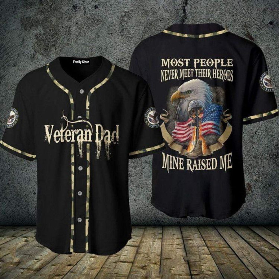 Veteran Dad Hero Baseball Tee Pn303168Td