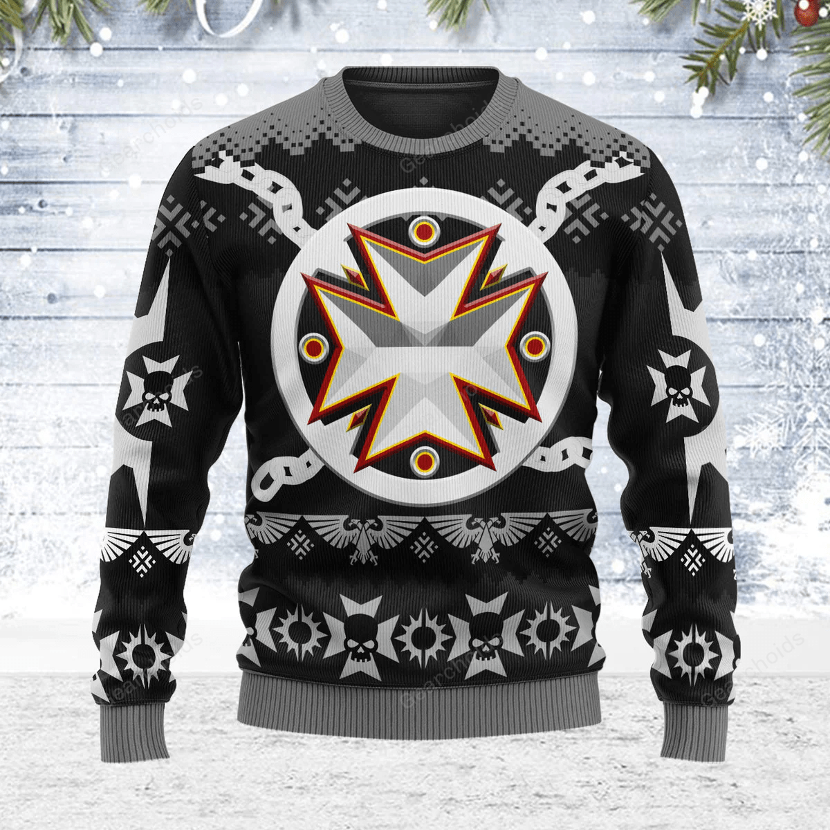 Warhammer Black Templars Iconic – Ugly Christmas Sweater