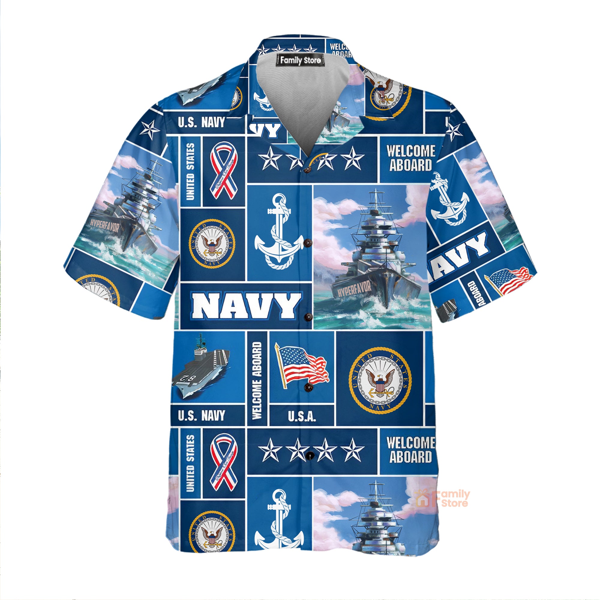 Veteran Soldier Us Navy Welcome To Aboard Hawaiian Shirt