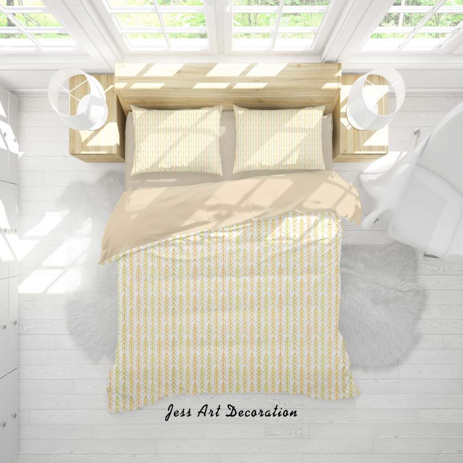 3D Yellow Arrow Pattern Quilt Cover Set Bedding Set Duvet Cover Pillowcases SF05