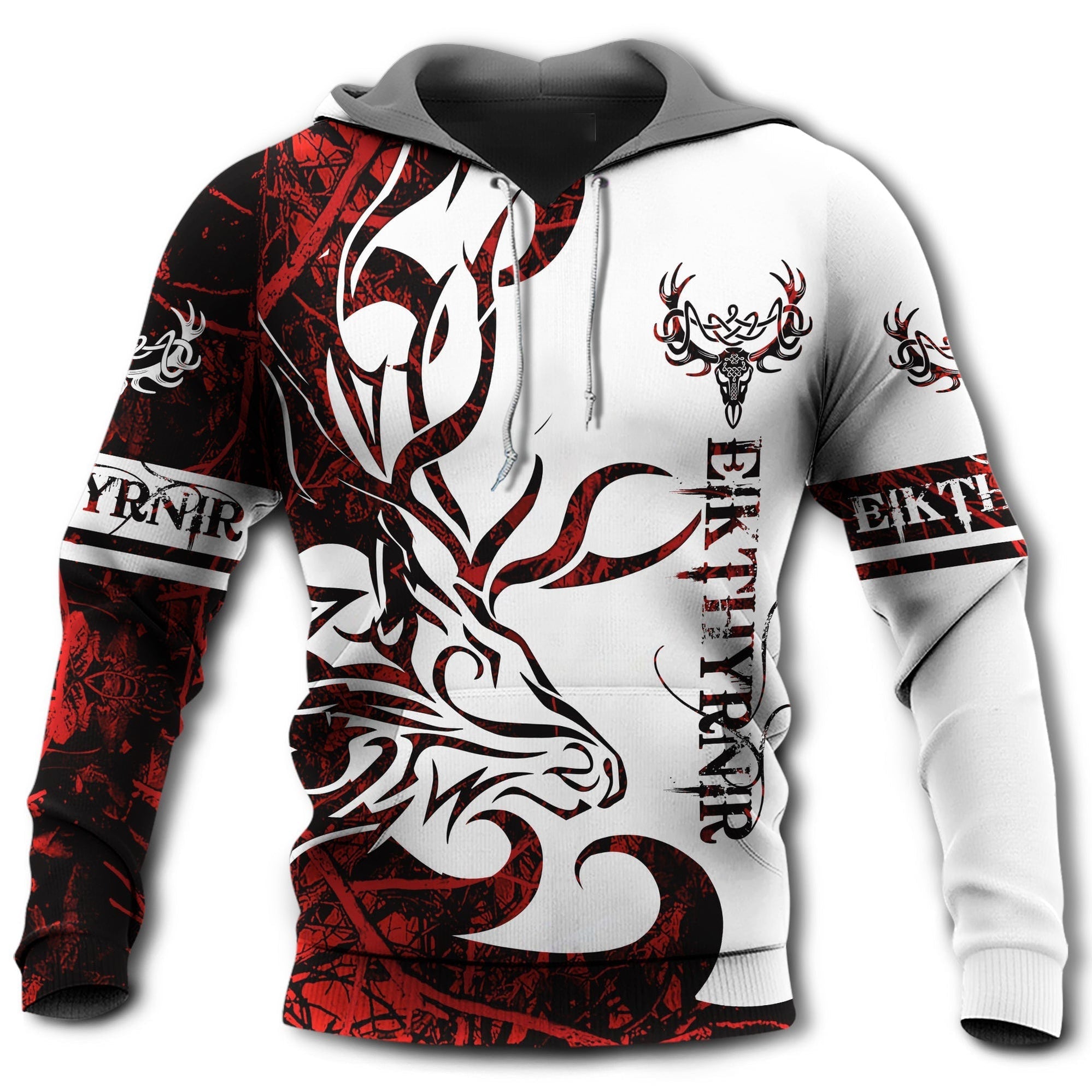 Viking Eikthrnir Legend Red And White – Hoodie