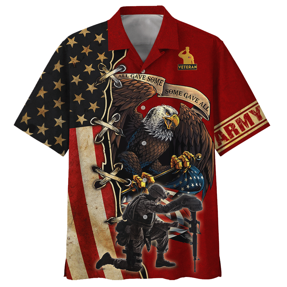 All Gave Some Some Gave All Eagle Red Hawaiian Shirt