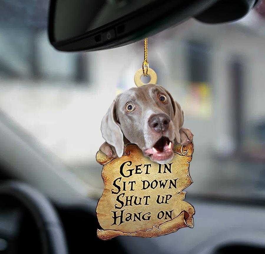 Weimaraner Get In Two Sided Ornament – Gift For Dog Lovers