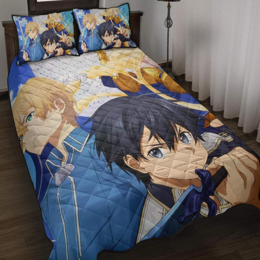 Sword Art Online Anime Quilt Bed Set – Pillow Case – amazing decor gift ideas 10