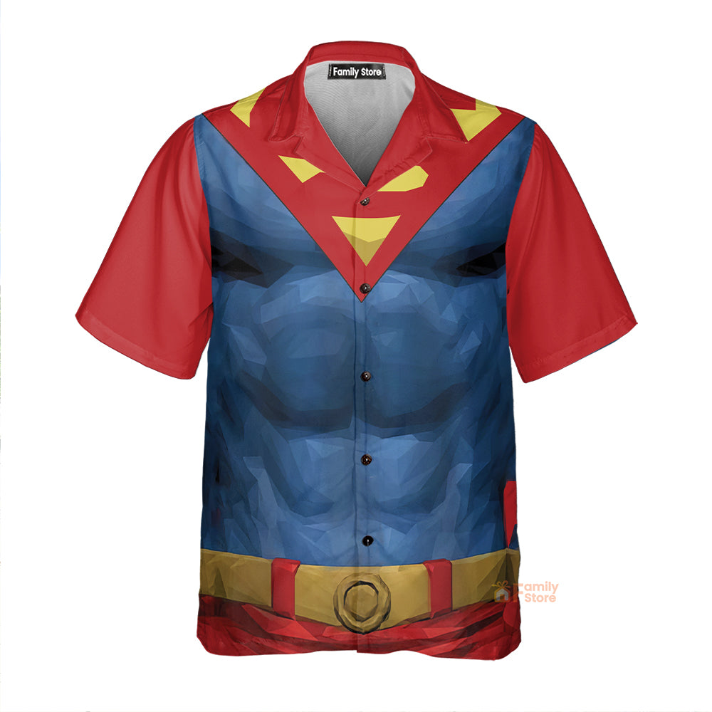 Superman Dress Up Short Sleeve Aloha Hawaiian Shirt