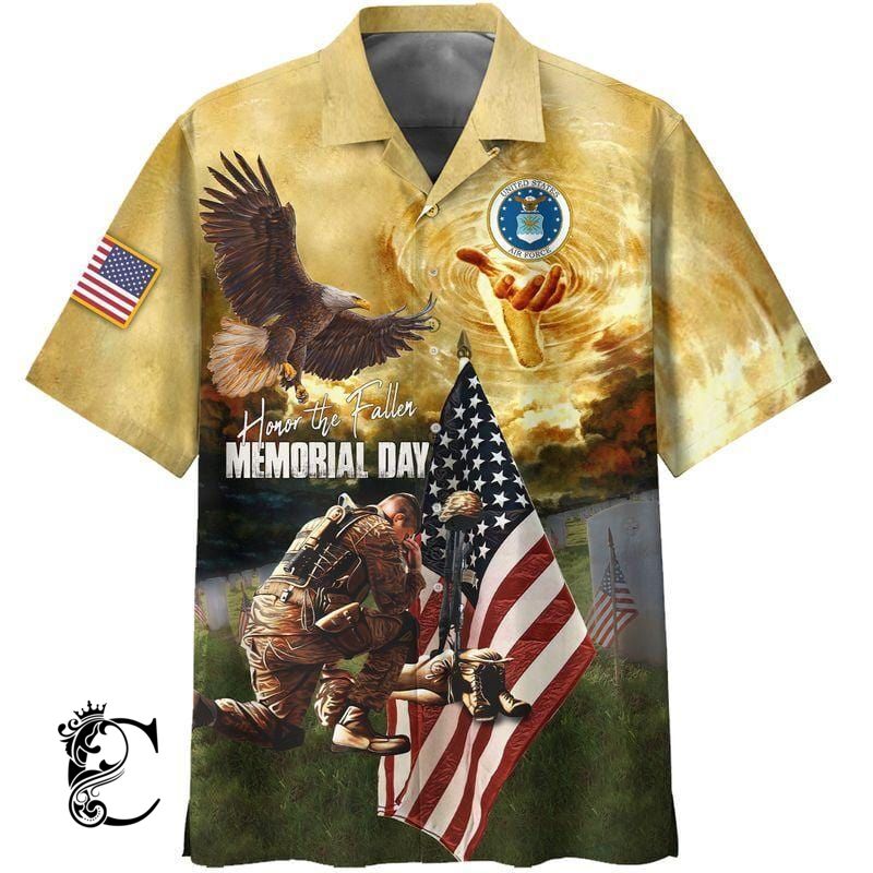 U.S. Air Force Memorial Day Honor The Fallen Aloha Hawaiian Shirts