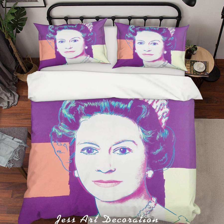 3D Andy Warhol Colorized Lady Violet Quilt Cover Set Bedding Set Duvet Cover Pillowcases  ZY D19