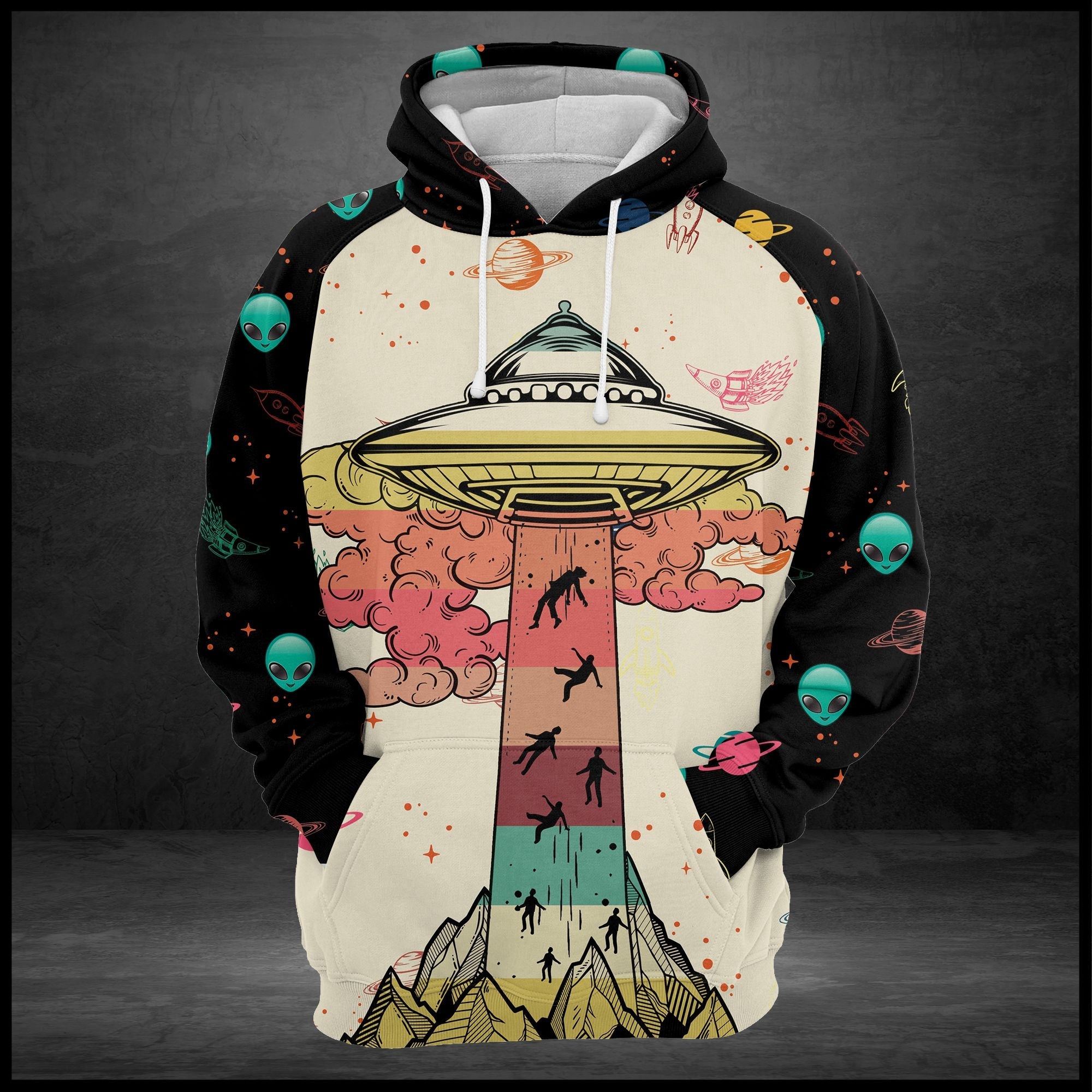 Ufo Vintage Hoodie For Men And Women