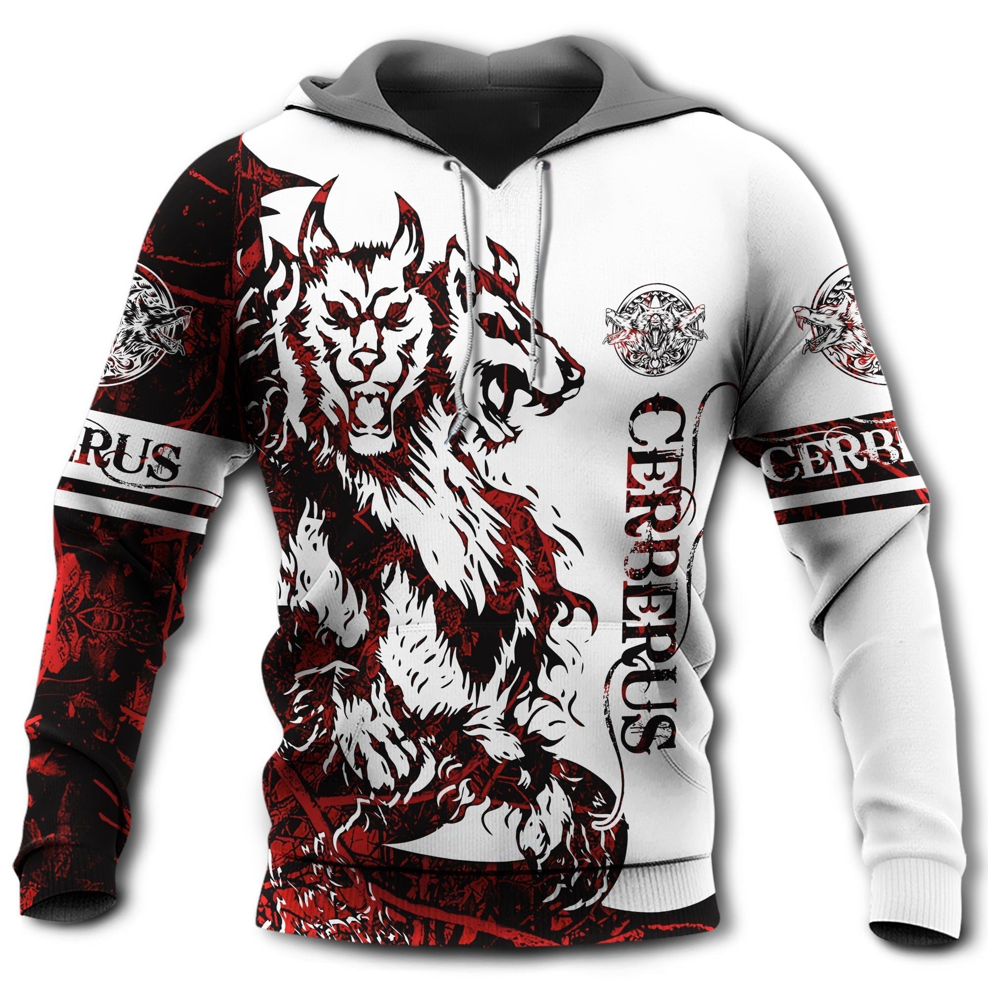 Viking Cerberus Legend Red And White – Hoodie