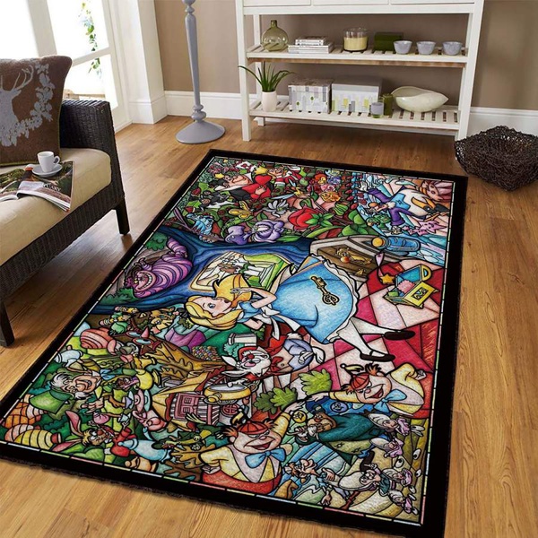 Alice In The Wonderland Area Rug – Home Decor – Bedroom Living Room Decor