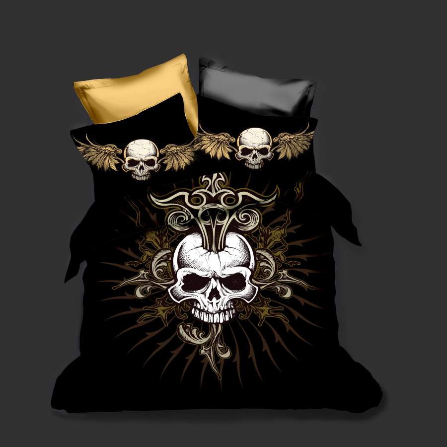 3D Sword Skull Quilt Cover Set Bedding Set Pillowcases 156