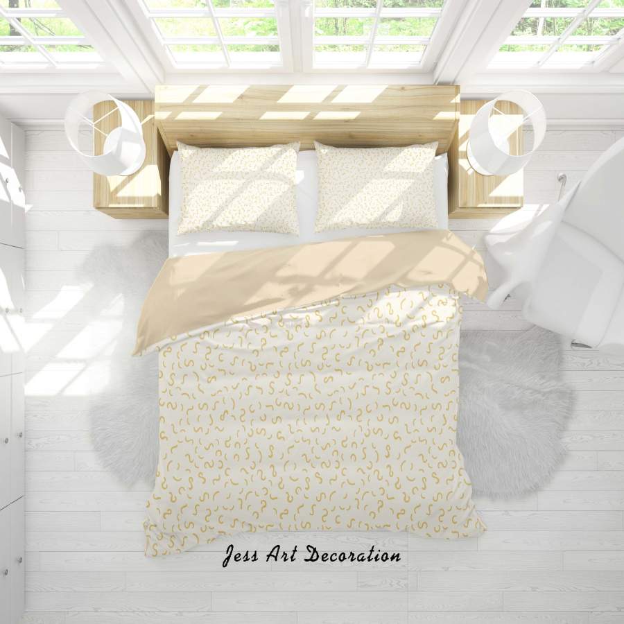 3D Yellow Line Pattern Quilt Cover Set Bedding Set Duvet Cover Pillowcases SF57