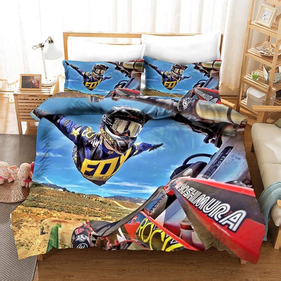 3D Off-road Racing Quilt Cover Set Bedding Set Pillowcases 227