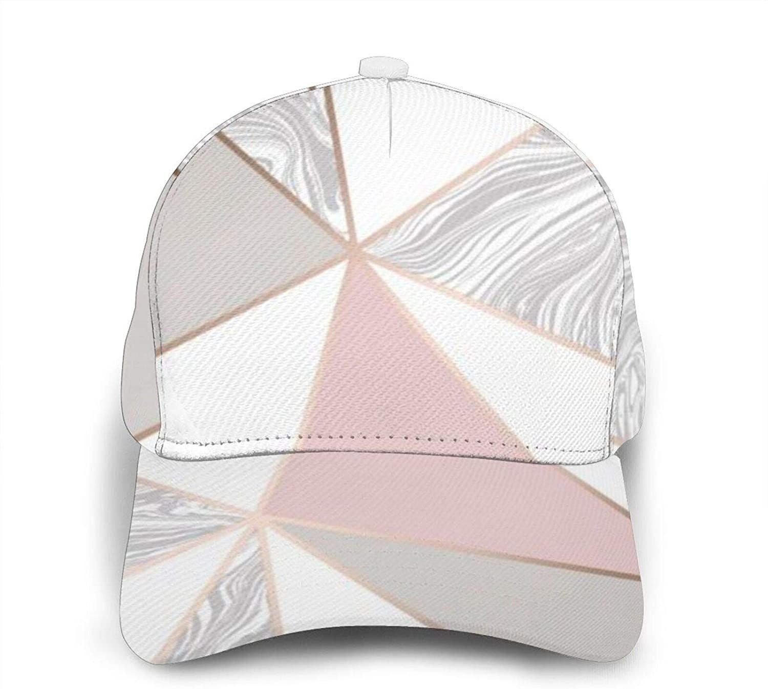 Unisex 3D Printed Baseball Cap Geometric Pink Rose Gold Marble Adjustable Caps Trucker Hats Hip Hop Hat