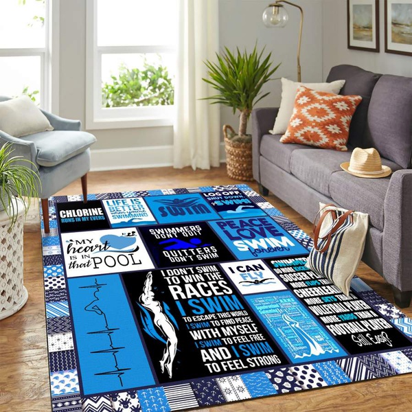 Swimming Mk Carpet Area Rug – Home Decor – Bedroom Living Room Décor